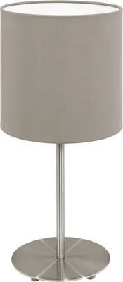 Image de Eglo 95726 Pasteri lampe de table nickel mat taupe