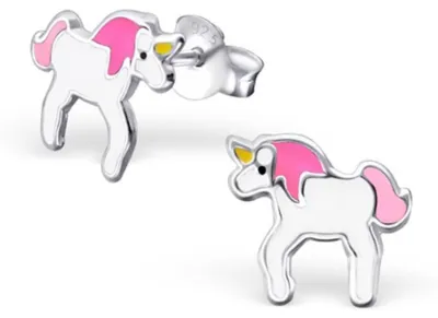 Produktbild von Kinderohrstecker Silber Ohrringe Einhorn