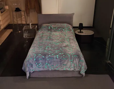 Productafbeelding van Kanguru Deken Eenpersoonsbed Glow Sterrenbeelden, 130 x 230 cm, Fleece