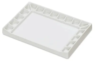 Produktbild von MEEDEN Porzellanpalette 18 Mulden Mischpalette Malpalette 14 x 20 cm für Künstler