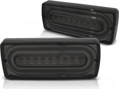 Image de Barre lumineuse à LED pour feux arrière, compatible avec la Mercedes Classe G W463 (1990-2012), teinte fumée, clignotants dynamiques