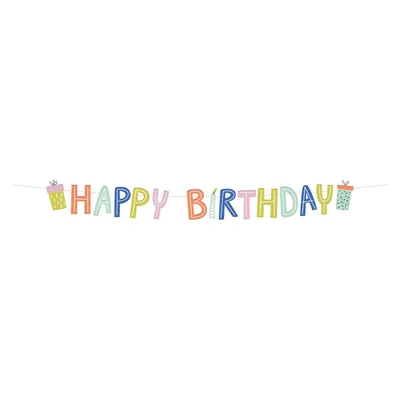 Immagine prodotto di Ghirlanda di lettere Happy Birthday Eco Party - 1,5 metri