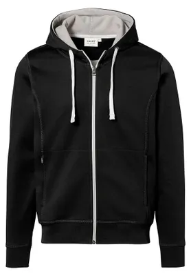 Produktbild von HAKRO Kapuzejacke BONDED 455 schwarz/silber