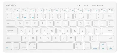 Image de Macally BTMINIKEY, clavier compact Quick-Switch Bluetooth pour Mac, PC, iOS & Android, disposition des touches US QWERTY
