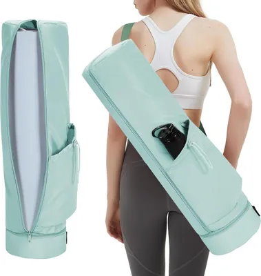 Produktbild von Yogatasche Damen mit Nassfach und Flaschentasche Mintgrün Gym Yoga Tasche