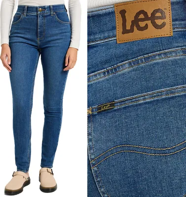 Produktbild von LEE Damen, Jeanshosen Skinny fit, HIGH RISE SKINNY, W27 L31, Blau, Jeans, baggyjeans, buggy