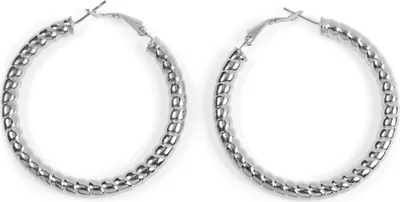 Produktbild von styleBREAKER Damen Creolen Ohrringe in Seil Optik, Klappbügel Verschluss, Runde Ohrhänger, Ohrschmuck 05090025
