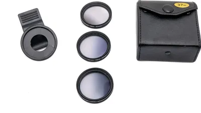 Produktbild von SYSTEM-S ND Linse Set Neutraldichte Übergang Filter Graufilter mit Clip Tasche Schwarz