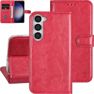 Produktbild von UNIQ Accessory Galaxy S23 Plus Book type case - Kartenhalter für 3 Karten - Magnetischer Verschluss - Hot Pink