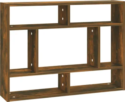 Image de Étagère murale Chêne fumé 75x16x55 cm Bois d'ingénierie