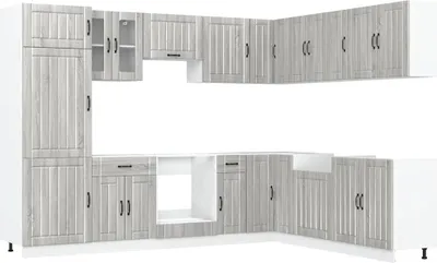 Produktbild von 14-tlg. Küchenschrank-Set Lucca Grau Sonoma Holzwerkstoff