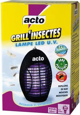 Image de Acto Grill Insectes Lamp 12 Led Uv - Acto