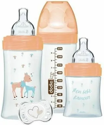 Image de DODIE - Sensation + Coffret biberon - Verre (1 biberon 150ml - 2 biberons 270ml - 1 sucette 0-2 mois)