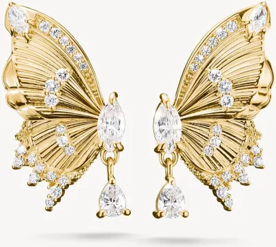 Obrázok produktu pre Thomas Sabo H2328-414-14 Ušný motýlik s kamienkami pozlátený dámsky