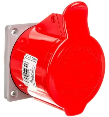 Zdjęcie produktu dla Puszka instalacyjna Tarel, gniazdo przemysłowe, 32A, 5-biegunowe, 400V, IP44