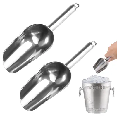 Edelstahl-Eisschaufel, Mehlschaufel, 21 cm, spülmaschinengeeignet