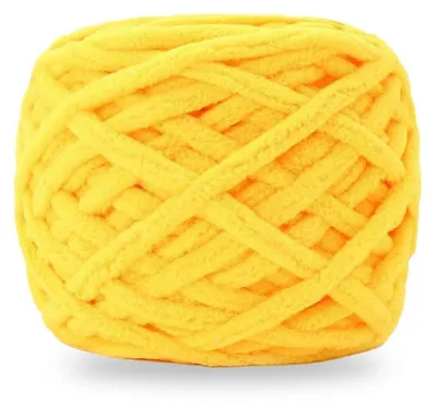 Image de Fil de laine épais, 95 grammes, environ 44 mètres, polyester, très doux, texture grossière, couleur dorée