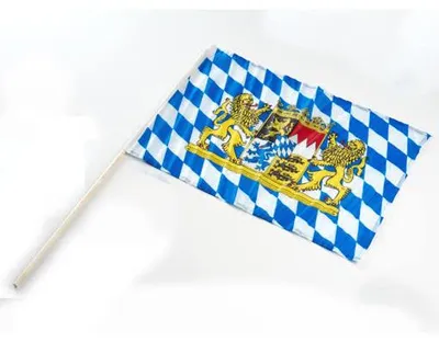 Produktbild von Bayern Stabfahne mit Löwen