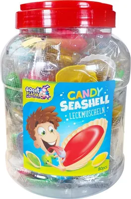 Produktbild von Display Komplett Candy Seashells Jar Schleckmuscheln 80 Stück einzeln verpackt