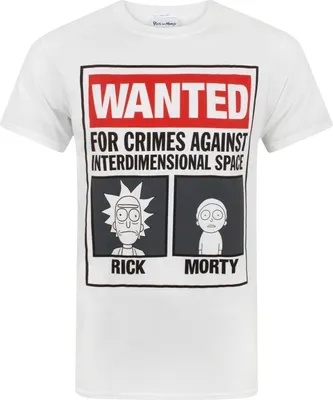 Produktbild von Rick And Morty - T-Shirt für Herren NS6610 (XL) (Weiß/Schwarz/Rot)