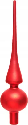 Produktbild von Christbaumspitze Glas rot matt Christbaumschmuck 26 cm FI 6 cm
