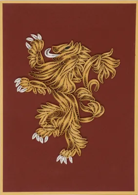Produktbild von Insight Editions Game of Thrones Qulilling Grußkarte House Lannister ISC78856