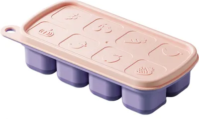 Produktbild von Eiswürfelform, lebensmittelecht, antihaftbeschichtet, wiederverwendbar, mit mehreren Fächern, vielseitig einsetzbar, umweltfreundlich, Schnellverschluss, 8 Fächer, Eiswürfelform, Küchenwerkzeug