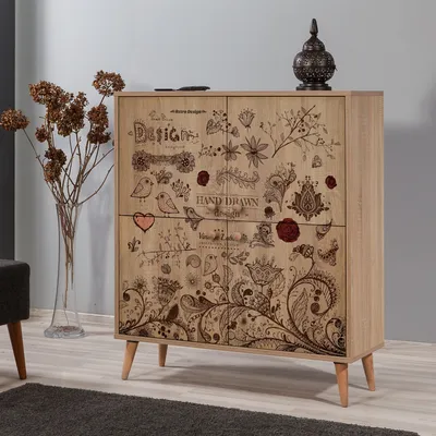 Obrázek produktu pro Skye Decor, MULTİLÜX- MULTİLÜXSPH, Sonomo, skříňky na boty, 111x95x36 cm, 100% melaminovaná dřevotříska