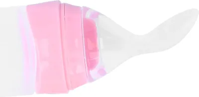 Produktbild von Baby-Silikon-Quetschlöffel für Kleinkinder, Säuglingsnahrung, Futterflasche, Rosa, Rosa