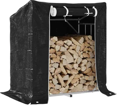 Immagine prodotto di Porta legna di design con copertura antipioggia 101x61x110,5 cm Acciaio zincato - Porta legna 2025 Nuovo5316419 1pacco