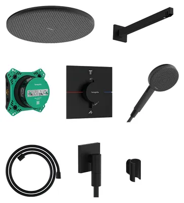 Imagen del producto de Sistema de ducha hansgrohe Raindance Alive S 300, con cabezal de ducha redondo y un chorro