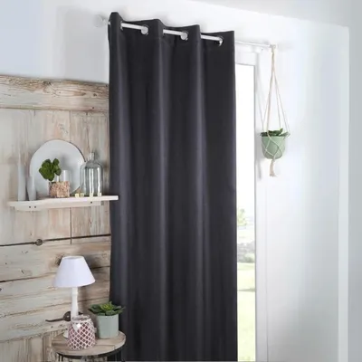 Zdjęcie produktu dla STOF | Zasłony - COPENHAGUE - 140x260 cm - Antracyt - Półprzezroczyste - Elegancki design