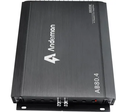 Produktbild von Auto-Verstärker - 4-Kanal 12V Endstufe - Digitales Stereo, Surround-Sound - Unterstützt passiven Subwoofer - Mehrkanal -  - Schwarz