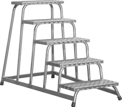 Produktbild von Alu-Montagetritt Mod. 190 - Stufenzahl: 5, senkrechte Höhe: 1,00 m