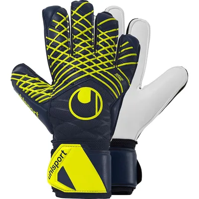 Zdjęcie produktu dla Rękawice bramkarskie Uhlsport Prediction Supersoft - granatowy / biały / neonowy żółty