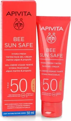 Produktbild von Apivita Bee Sun Hydra Fresh Getönte Gesichtsgelcreme Spf50 50ml
