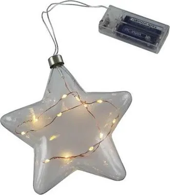 Productafbeelding van Kaheku Glasstern Naldo LED klar 15 cm Ø Batteriebedarf 2xAA 440426999