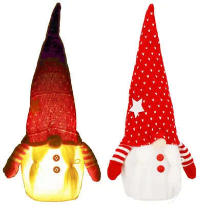 Obrázok produktu pre GNOM elf s červenou čapicou, osvetlený, 33 cm, vianočná dekorácia