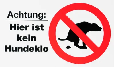 Produktbild von Conmetall Hinweisschild Achtung: Hier ist kein Hundeklo 30 x 20 cm