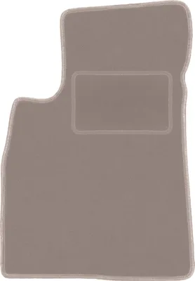Produktbild von Fahrerfußmatte Velours beige passend für Kia Opirus (2002-2011, Limousine) – mit Befestigungen – passgenau