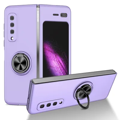 Immagine prodotto di Custodia rigida sottile in PC per Samsung Galaxy Fold 2019, con supporto ad anello Viola