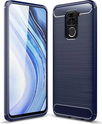 Produktbild von Schutzhülle Handyhülle für Xiaomi Redmi Note 9 Case Cover Carbon Optik Blau