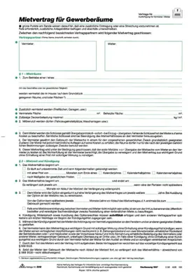 Produktbild von RNK Mietvertrag Gewerberaum DIN A4 6 Seiten 10St