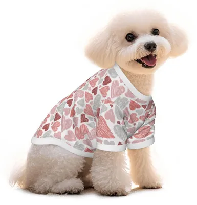 Image de T-shirt pour chien Ademend - Motif cœur - Taille M