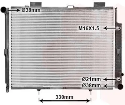 Produktbild von VAN WEZEL 30002189 Kühler Wasserkühler Motorkühler passend für MERCEDES-BENZ E-Klasse Limousine (W210) E-Klasse T-modell (S210)
