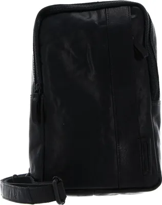 Produktbild von SPIKES & SPARROW Leder Umhängetasche Bronco Slingbag Black schwarz