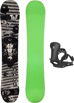 Produktbild von FTWO Set Snowboard TNT Black Death Schwarz 147cm mit Bindung M