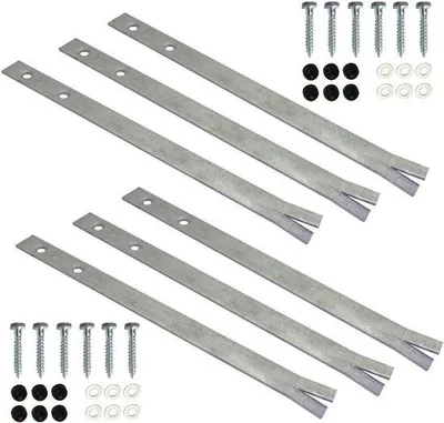 Produktbild von Erdanker zum Einbetonieren 40 cm aus Stahl, inklusive Schrauben - Set mit 6 Stück für Schaukeln und Spielgeräte