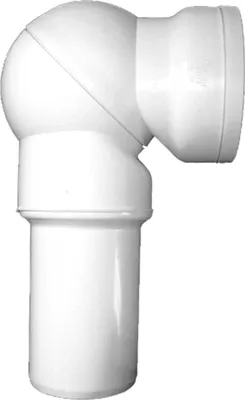 Obrázek produktu pro Hutterer & Lechner HL209.WE WC-Anschl.bogen DN90 m. Drehgelenk, bílá, 1 ks.