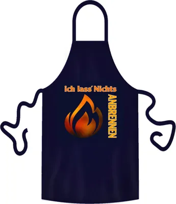 Produktbild von teprovo Herren Grillschürze Kochschürze Küchenschürze Schürze Mann Kochen Grillen 116cm Dunkelblau ich lass´ Nichts anbrennen